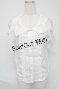 LIZ LISA / セーラー襟オフショルブラウス  白 S-25-07-04-020-LO-BL-HR-ZS