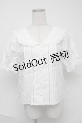 LIZ LISA / セーラー襟半袖ブラウス  白 S-25-07-04-022-LO-BL-HR-ZS