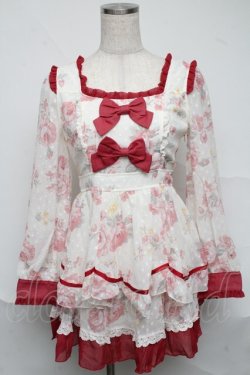 画像1: LIZ LISA / ローズ柄セットアップ  オフｘボルドー S-25-07-04-030-LO-TO-HR-ZS