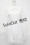 LIZ LISA / マーガレット刺繍入りシアーギンガムワンピース  白 S-25-07-04-036-LO-OP-HR-ZS