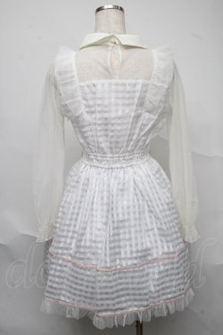 画像2: LIZ LISA / マーガレット刺繍入りシアーギンガムワンピース  白 S-25-07-04-036-LO-OP-HR-ZS