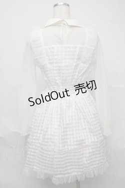 画像2: LIZ LISA / マーガレット刺繍入りシアーギンガムワンピース  白 S-25-07-04-036-LO-OP-HR-ZS