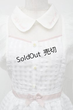 画像3: LIZ LISA / マーガレット刺繍入りシアーギンガムワンピース  白 S-25-07-04-036-LO-OP-HR-ZS