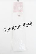 m petit by misako / AMOVKTPレースリボンオーバーニー  白 S-25-07-05-001-LO-ZA-AS-ZS