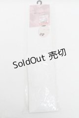 m petit by misako / AMOVKTPレースリボンオーバーニー  白 S-25-07-05-001-LO-ZA-AS-ZS