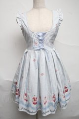Ank Rouge / カップケーキワンピース  サックス S-25-07-05-044-CA-OP-AS-ZS