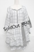 NieR Clothing / チェックワンピース  サックス S-25-07-05-045-PU-OP-AS-ZS