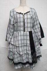 NieR Clothing / チェックワンピース  サックス S-25-07-05-045-PU-OP-AS-ZS