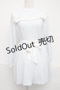 E hｙphen WORLD GALLERY Bon Bon / パステルセーラーワンピース  サックス S-25-07-05-046-LO-OP-HR-ZS