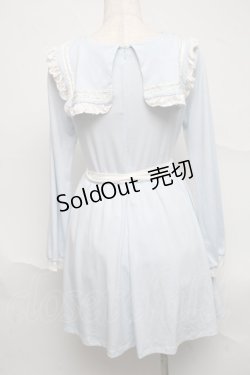 画像2: E hｙphen WORLD GALLERY Bon Bon / パステルセーラーワンピース  サックス S-25-07-05-046-LO-OP-HR-ZS