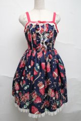 Angelic Pretty / Royal Crown Berry SpecialジャンパースカートSet  紺 S-25-07-05-048-AP-OP-AS-ZS