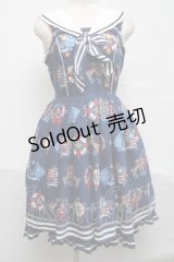 Angelic Pretty / Vintage Marineジャンパースカート  紺 S-25-07-05-049-AP-OP-AS-ZS