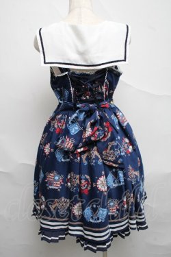 画像2: Angelic Pretty / Vintage Marineジャンパースカート  紺 S-25-07-05-049-AP-OP-AS-ZS