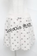 Emily Temple cute / フロントリボンドットスカート  オフ S-25-07-05-054-ET-SK-HR-ZT0718