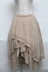 画像1: axes femme / シフォンプリーツスカート  オフ S-25-07-05-056-AX-SK-AS-ZT412 (1)
