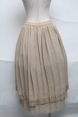 画像2: axes femme / シフォンプリーツスカート  オフ S-25-07-05-056-AX-SK-AS-ZS