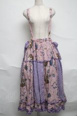 画像1: PINK HOUSE / ブルーベリーファームプリントパッチワークスカート  ラベンダー S-25-07-05-061-LO-SK-AS-ZS (1)