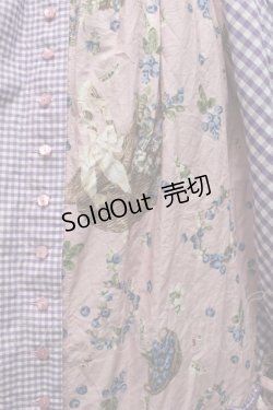 画像4: PINK HOUSE / ブルーベリーファームプリントパッチワークスカート  ラベンダー S-25-07-05-061-LO-SK-AS-ZS