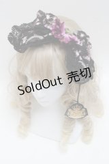 ALICE and the PIRATES / 旅立ちのブーケと希望の窓ななめリボンカチューシャ  黒ｘ紫 S-25-07-05-008-PA-AC-HR-ZS