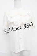 axes femme / フェミニンラッフルブラウス  オフ S-25-07-05-015-AX-BL-HR-ZI