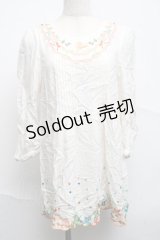 Franche Lippee / 刺繍チュニック  オフ S-25-07-05-016-LO-TO-HR-ZS