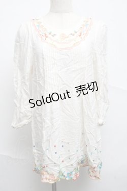 画像1: Franche Lippee / 刺繍チュニック  オフ S-25-07-05-016-LO-TO-HR-ZS