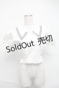 Audrey / レース襟ブラウス風トップス  白 S-25-07-05-018-LO-TO-HR-ZS