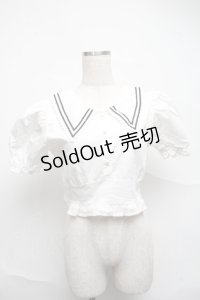 Audrey / レース襟ブラウス風トップス  白 S-25-07-05-018-LO-TO-HR-ZS