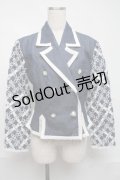 MILK / バイカラーデニムジャケット  ブルーｘ白 S-25-07-05-022-ML-JA-HR-ZS