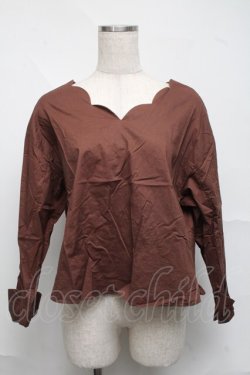 画像1: Franche Lippee / 袖リボントップス  ブラウン S-25-07-05-023-LO-TO-HR-ZS