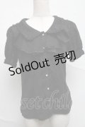 axes femme / フェミニンラッフルブラウス  黒 S-25-07-05-027-AX-BL-HR-ZS