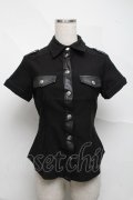 KILL STAR / スカルボタンシャツ  黒 S-25-07-05-028-SL-BL-AS-ZS