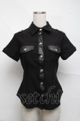 KILL STAR / スカルボタンシャツ  黒 S-25-07-05-028-SL-BL-AS-ZS