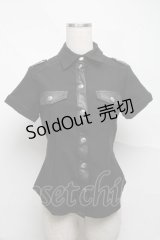 KILL STAR / スカルボタンシャツ  黒 S-25-07-05-028-SL-BL-AS-ZS