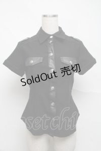 KILL STAR / スカルボタンシャツ  黒 S-25-07-05-028-SL-BL-AS-ZS