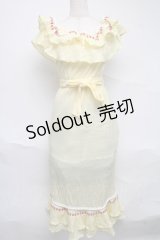 Swankiss / コットンワンピース  イエロー S-25-07-05-037-CA-OP-HR-ZS