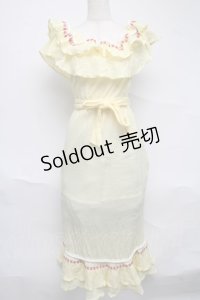 Swankiss / コットンワンピース  イエロー S-25-07-05-037-CA-OP-HR-ZS