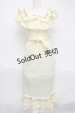 画像1: Swankiss / コットンワンピース  イエロー S-25-07-05-037-CA-OP-HR-ZS