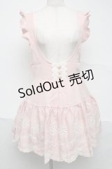LIZ LISA / 刺繍スカラップワンピース  ピンク S-25-07-05-041-LO-OP-AS-ZS
