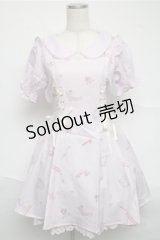 LIZ LISA / Romantic Shoes柄ワンピース  ピンク S-25-07-06-046-LO-OP-AS-ZS