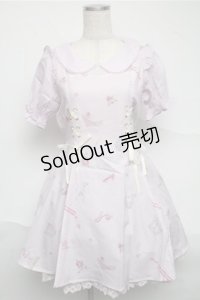 LIZ LISA / Romantic Shoes柄ワンピース  ピンク S-25-07-06-046-LO-OP-AS-ZS