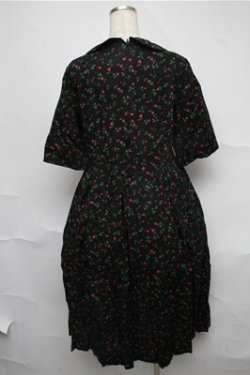 画像2: Jane Marple / リバティプリントワンピース  黒 S-25-07-06-047-JM-OP-AS-ZS