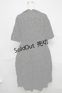 画像2: Jane Marple / リバティプリントワンピース  黒 S-25-07-06-047-JM-OP-AS-ZS