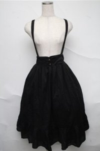 axes femme / 薔薇釦使いスカート  黒 S-25-07-06-048-AX-SK-AS-ZS