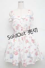 LIZ LISA / ヴィンテージフラワーワンピース  白 S-25-07-06-051-LO-OP-AS-ZS