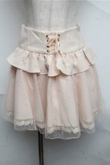 LIZ LISA / ウエストレースアップスカパン  ベージュ S-25-07-06-059-LO-PA-AS-ZS