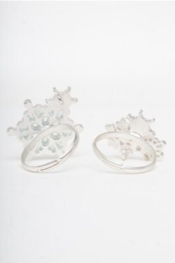 画像2: axes femme / 雪の結晶2連リング  シルバー S-25-07-06-010-AX-AC-AS-ZS