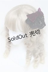 ATELIER　Ruby / ベロアリボンバレッタ  黒ｘ紫 S-25-07-06-013-EL-ZA-AS-ZS