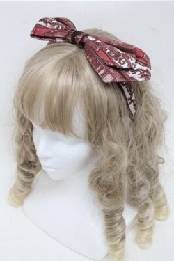 画像1: ALICE and the PIRATES / マダムブランシェの不思議な百貨店柄リボンヘアバンド  ピンク S-25-07-06-014-PA-AC-HR-ZS