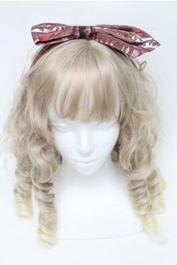画像2: ALICE and the PIRATES / マダムブランシェの不思議な百貨店柄リボンヘアバンド  ピンク S-25-07-06-014-PA-AC-HR-ZS